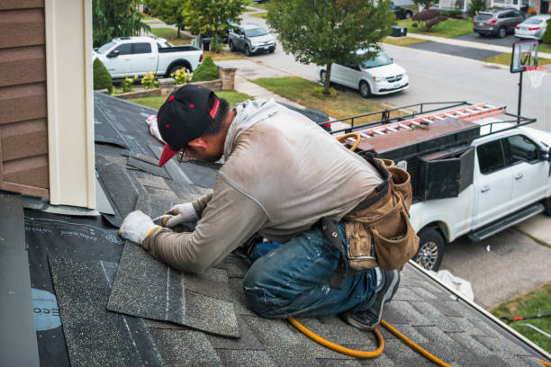 Professional Roofing technician working in Union, NH